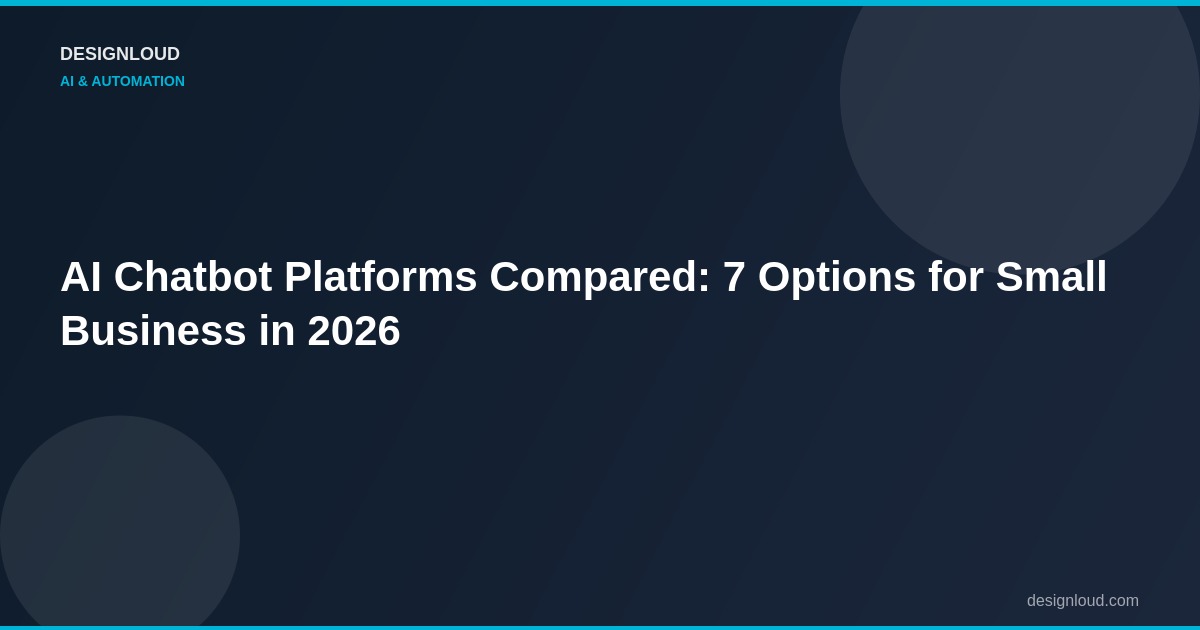 AI chatbot platforms compared for small business
