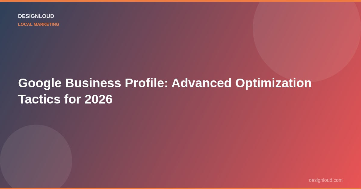Google Business Profile listing optimized for local search
