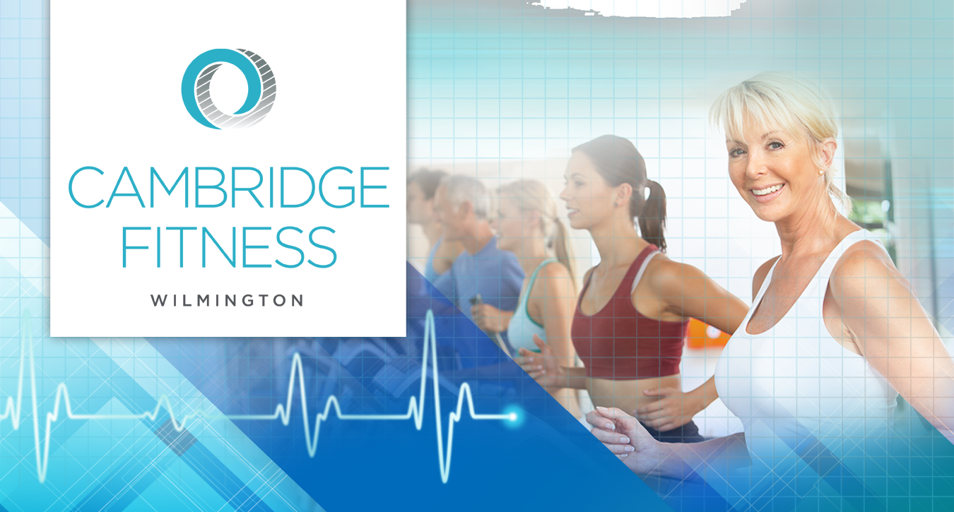 Cambridge Fitness Wilmington graphic with members exercising on treadmills