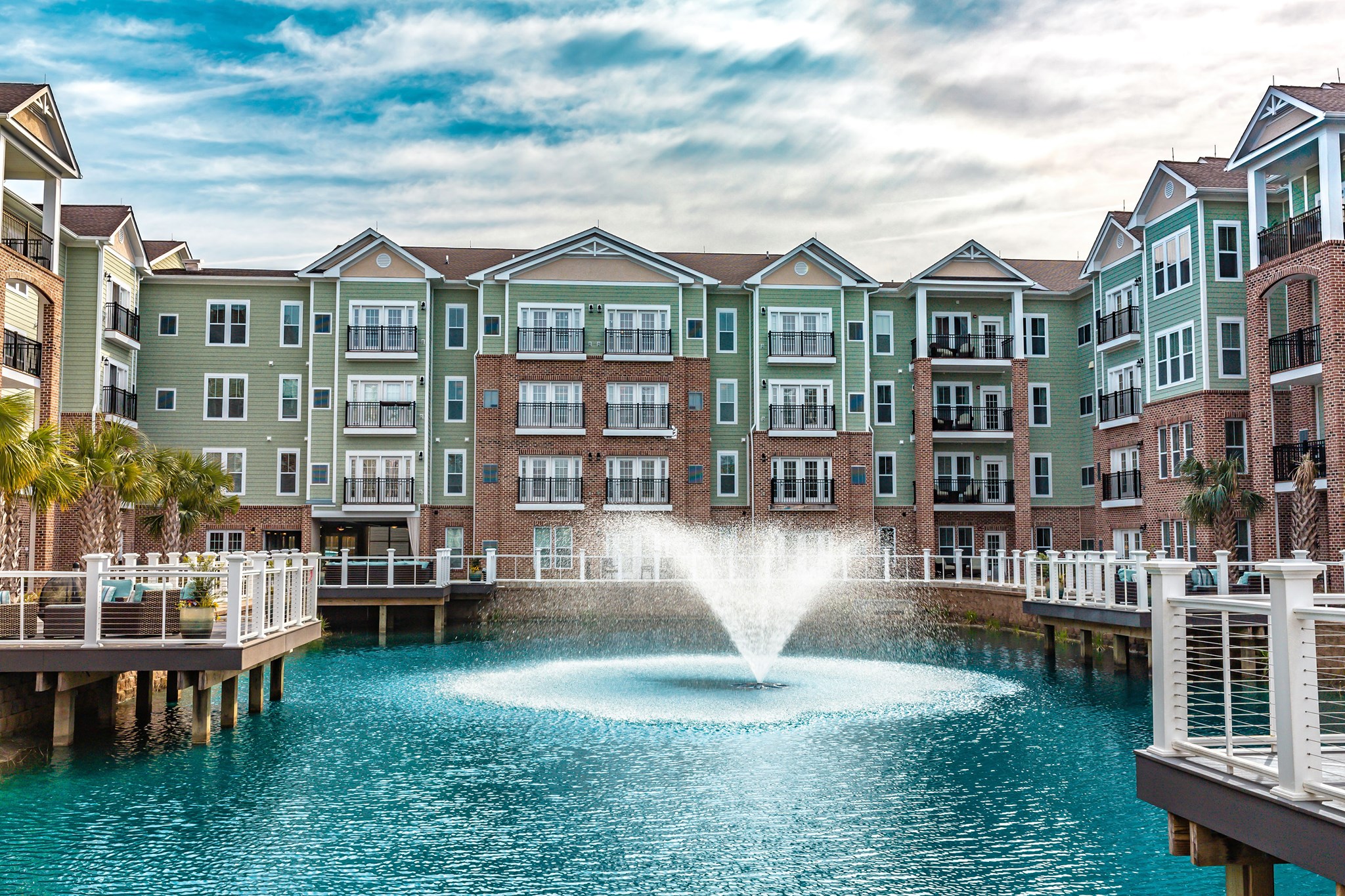 Exterior of the Cambridge Village senior living community